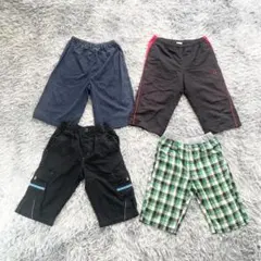 キッズ ハーフパンツ 4枚セット【130】男の子 まとめ売り 普段着/スポーツ