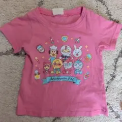 【美品】アンパンマン キャラクター Tシャツ ピンク90cm
