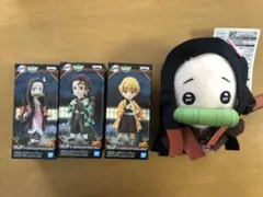 鬼滅の刃　4点セット　ワーコレフィギュア　ぬいぐるみ