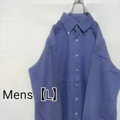 J101【US輸入】トミーヒルフィガー　長袖シャツ【メンズL】青紫色