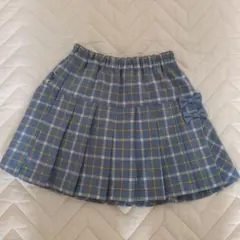 チェック柄プリーツスパッツ付スカート 110cm