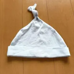 COMME CA ISMコムサイズム ベビー帽子ノットキャップ ライトブルー水色