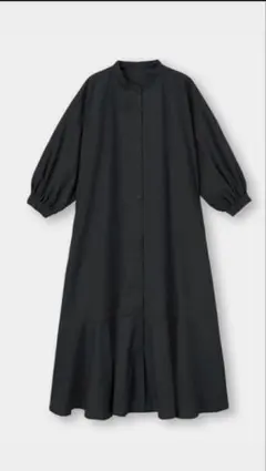 GU バンドカラーシャツワンピース 七分袖　Mサイズ