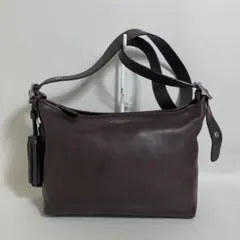 2603-36｜コーチ ショルダーバッグ レザー ブラウン