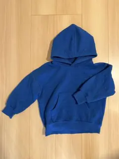 GU ジーユー　星柄エンボス加工パーカー ブルー