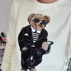 ラルフローレン ポロベア セーター 白 S