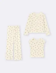 GIRLS 3ピース ラウンジセット ベア 30 NATURALのサムネイル