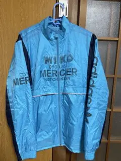 adidas サイクリングナイロンジャケット M ターコイズブルー
