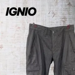 IGNIO ストライプ柄 カーゴパンツのサムネイル