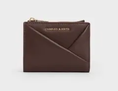 〈新品〉Midori ミドリ ジオメトリックトップジップウォレット ブラウン