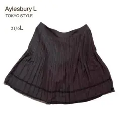 極美品　アリスバーリーエル　プリーツフレアスカート　レース　大きいサイズ　6L