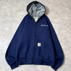80s USA製 carhartt 三角タグ フルジップ ラグラン パーカー