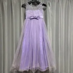 ドレス 発表会 子供女子 ノースリーブ パープル