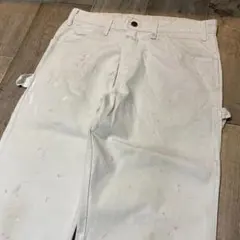 キ*イ様 Dickies ダブルニー白ペインターパンツ ペンキ飛び W34#53