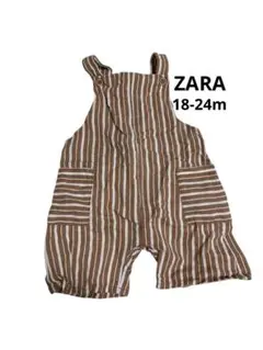 ZARA KIDSストライプ オーバーオール 18-24ヶ月