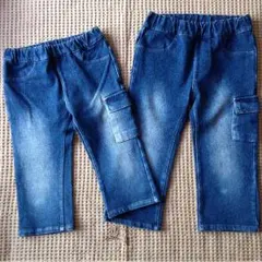 ミキハウス ホットビスケット デニム 七部丈