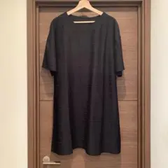 Provador スーピマコットンブラックワンピース