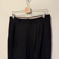 90s GIVENCHY W32 USA製 Black ウールギャバ スラックス - メルカリ