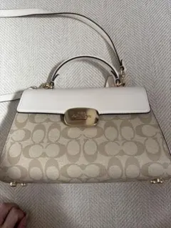 H*n様 COACH ペッパーサッチェルシグネチャーキャンバス - メルカリ