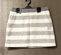 23区　ウール混　ストライプ　スカート