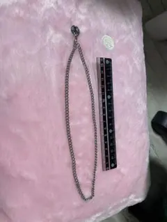 金属製チェーンネックレス メダルチャーム付き 約40cm