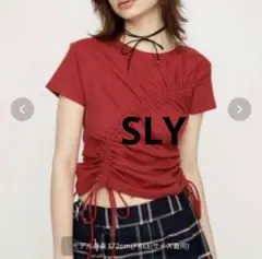 sly ドロストギャザーコンパクトトップス フリーサイズ レッド