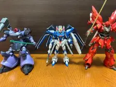 完成品★HGガンプラ　3点★(リック・ドム、シナンジュ、ライジングフリーダム)