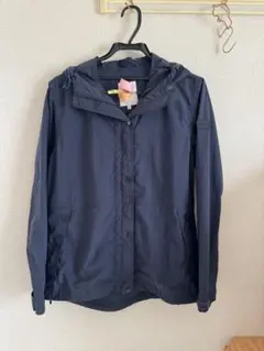 AIGLE フード付きネイビーマウンテンパーカー 38