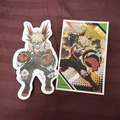 ヒロアカ 爆豪勝己 ステッカー2種 カードサイズ 推し活などに♪