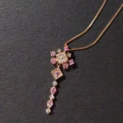 ⭐ 天然 紫ピンク サファイア ネックレス k18 1.52ct - メルカリ