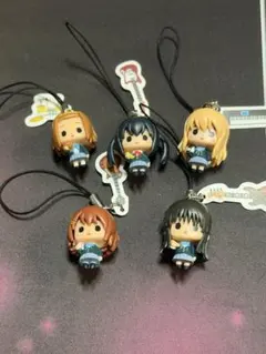 けいおん!! 十六茶 ストラップ 全5種 コンプリートセット