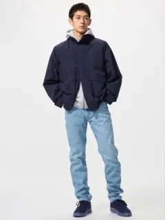 ユニクロ EZYジーンズ 丈長め M ブルー