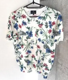 LANVIN COLLECTION ランバン　半袖カーディガン 花柄 38のサムネイル