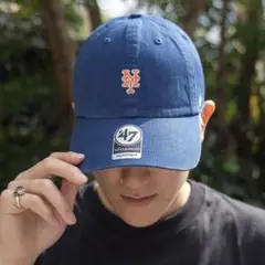 ’47BRAND ベースランナーキャップMLB公認 野球帽 青色