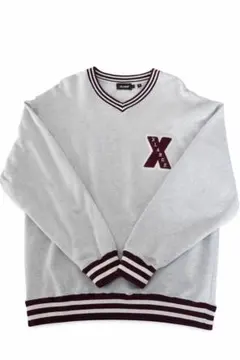 XLARGE グレー Vネック トレーナー Lサイズ