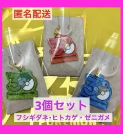ポケモン ポケチャーム 30周年ロゴマスコット ヒトカゲ　ゼニガメ　フシギダネ
