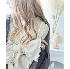 ❁︎クラシカルエルフ❁︎キャンディースリーブプリーツメロートップス