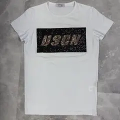 USUALIS 定価20,900円 Tシャツ スパンコール ボックスロゴのサムネイル