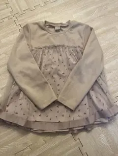 petit main チェリー柄長袖カットソー