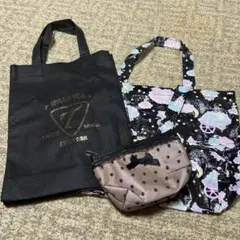 ロゴ入りナイロンバッグ3点セット