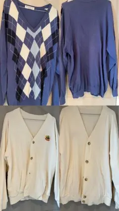 Burberry’s 2点セット　(リバーシブルカーディガン、Vネックニット)