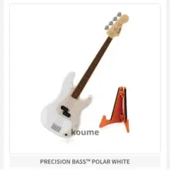 Fender ミニチュア PRECISION BASS POLAR WHITE