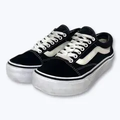 【水洗い済】VANS オールドスクール OLD SKOOL 黒白 22cm 厚底