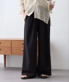とにかくトリコ とろみイージーパンツ Lサイズ 黒