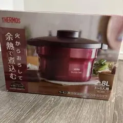 サーモス　真空保温調理器　シャトルシェフ　2.8リットル　レッドKBJ-3001のサムネイル