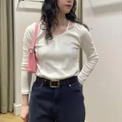 BEAUTY&YOUTH ベアテレコ ストラップ ロングスリーブ カットソー