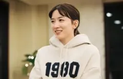 unemansion　起毛フードパーカー　永野芽郁さん着用色違い　カーキ