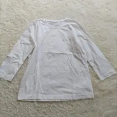無印良品　良品計画　七分袖　クルーネックTシャツ　ロンT　白　Мサイズ