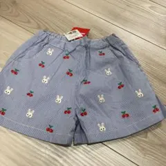 新品】ミキハウス プチうさこ刺繍 さくらんぼ ショートパンツ 100 