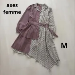 axes femme アシンメトリー　ワンピース　ドッキング　アクシーズファム